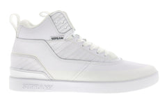 Supra Penny Pro 06567-101-M Mens White Suede Low Top Skate Sneakers Shoes
