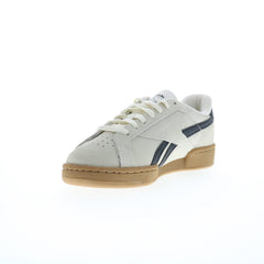 Reebok Club C Grounds UK Mens Beige Suede Lace Up Lifestyle Sneakers Shoes