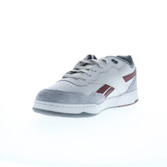 Reebok BB 4000 II Mens Gray Leather Lace Up Lifestyle Sneakers Shoes