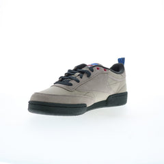 Reebok Club C 85 Mens Gray Suede Lace Up Lifestyle Sneakers Shoes