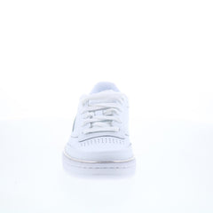 Reebok Club C 85 Womens White Leather Lace Up Lifestyle Sneakers Shoes