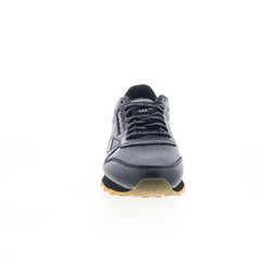Reebok Classic Leather Places + Faces Mens Black Lifestyle Sneakers Shoes