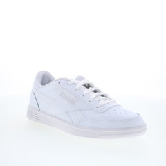 Reebok Court Advance Womens White Leather Lace Up Lifestyle Sneakers Shoes