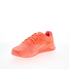 Reebok Nano X4 Mens Orange Mesh Lace Up Athletic Cross Training Shoes
