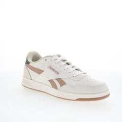Reebok Court Advance Womens Beige Leather Lace Up Lifestyle Sneakers Shoes