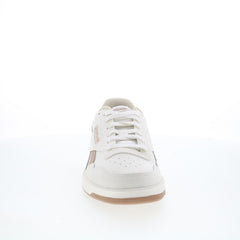 Reebok Court Advance Womens Beige Leather Lace Up Lifestyle Sneakers Shoes