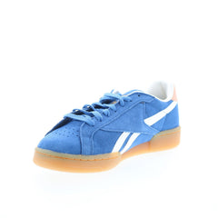 Reebok Club C Grounds UK Mens Blue Suede Lace Up Lifestyle Sneakers Shoes