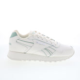 Reebok Glide Womens Beige Leather Lace Up Lifestyle Sneakers Shoes