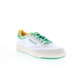 Reebok Club C 85 Mens White Leather Lace Up Lifestyle Sneakers Shoes