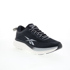 Reebok Road Strider Mens Black Canvas Lace Up Athletic Running Shoes