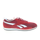 Reebok R400 Mens Burgundy Suede Lace Up Lifestyle Sneakers Shoes