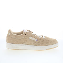 Reebok Club C 85 Vintage Mens Beige Leather Lifestyle Sneakers Shoes