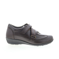 Drew Cario 14491-64 Womens Brown Wide Leather Lifestyle Sneakers Shoes