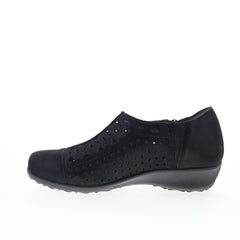 Drew Metro 14794-16 Womens Black Wide Leather Lifestyle Sneakers Shoes