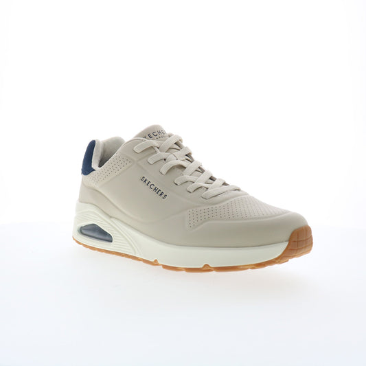 Skechers Uno - Tailored Air 183007-NTBL Mens Beige Lifestyle Sneakers Shoes