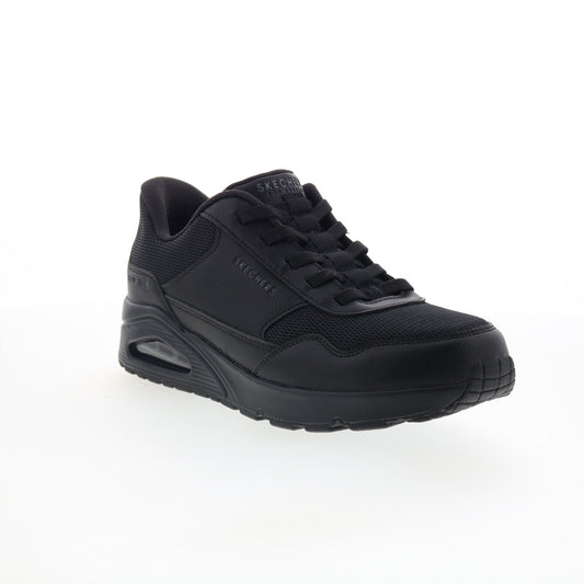 Skechers Uno - Banksia 183022-BBK Mens Black Lifestyle Sneakers Shoes