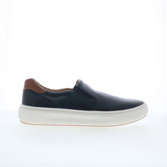 Johnston & Murphy 25-2831 Mens Black Leather Lifestyle Sneakers Shoes
