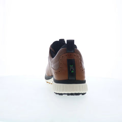 Johnston & Murphy 25-3960 Mens Brown Leather Lace Up Athletic Golf Shoes