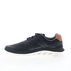 Johnston & Murphy 25-6577 Mens Black Leather Lifestyle Sneakers Shoes