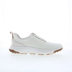 Johnston & Murphy 25-9668 Mens White Leather Lace Up Athletic Golf Shoes