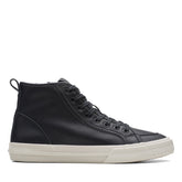 Clarks Roxby HI 26168328 Womens Black Leather Lifestyle Sneakers Shoes