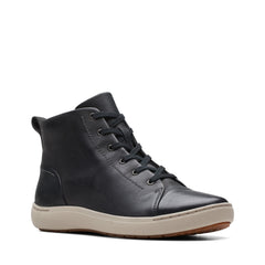 Clarks Nalle Vine 26174385 Womens Black Leather Lifestyle Sneakers Shoes
