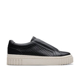 Clarks Mayhill Bay 26181205 Womens Black Leather Lifestyle Sneakers Shoes