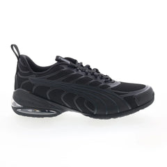 Puma Voltra 31258901 Mens Black Leather Lace Up Lifestyle Sneakers Shoes