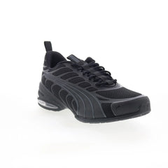 Puma Voltra 31258901 Mens Black Leather Lace Up Lifestyle Sneakers Shoes