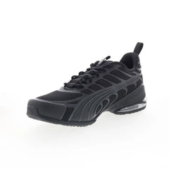 Puma Voltra 31258901 Mens Black Leather Lace Up Lifestyle Sneakers Shoes