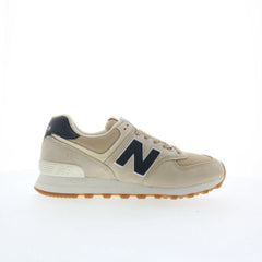 New Balance 574 U574RAC Mens Beige Suede Lace Up Lifestyle Sneakers Shoes