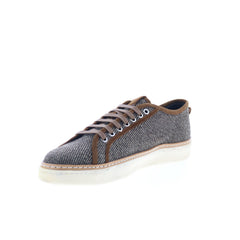 Di Bianco Biella Mens Black Canvas Lace Up Lifestyle Sneakers Shoes