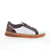 Di Bianco Binetto Mens White Leather Lace Up Lifestyle Sneakers Shoes