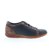 Di Bianco Bitetto Mens Black Leather Lace Up Lifestyle Sneakers Shoes