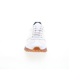 Di Bianco Carpi Mens White Leather Lace Up Lifestyle Sneakers Shoes