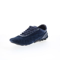 Di Bianco Cocoa Cash Mens Blue Suede Lace Up Lifestyle Sneakers Shoes