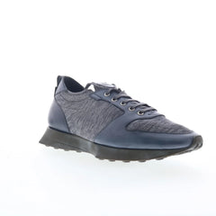 Di Bianco Forza Mens Gray Leather Lace Up Lifestyle Sneakers Shoes
