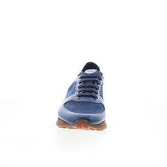 Di Bianco Forza Mens Blue Leather Lace Up Lifestyle Sneakers Shoes