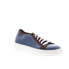Pastori by Di Bianco Julius Mens Blue Leather Lifestyle Sneakers Shoes