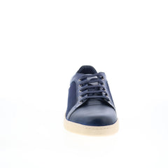 Di Bianco Petrosino Mens Blue Leather Lace Up Lifestyle Sneakers Shoes