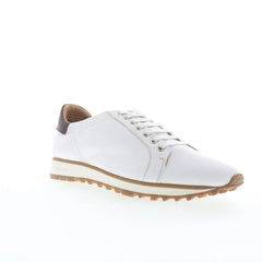 Di Bianco SB307 Mens White Leather Lace Up Lifestyle Sneakers Shoes