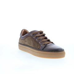 Di Bianco SB646 Mens Brown Leather Lace Up Lifestyle Sneakers Shoes