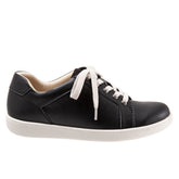 Trotters Adore T2117-001 Womens Black Leather Lace Up Lifestyle Sneakers Shoes