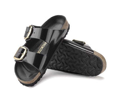 Birkenstock Arizona Big Buckle Natural Leather Patent