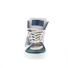 A.S. 98 Adler Womens Blue Leather Lace Up Lifestyle Sneakers Shoes