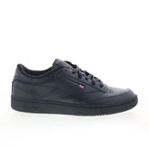 Reebok Club C 85 Mens Black Leather Lace Up Lifestyle Sneakers Shoes