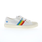 Gola Coaster Rainbow Strap CLA976 Womens White Lifestyle Sneakers Shoes