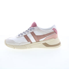 Gola Eclipse Pure CLB400 Womens White Suede Lace Up Lifestyle Sneakers Shoes