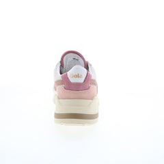 Gola Eclipse Pure CLB400 Womens White Suede Lace Up Lifestyle Sneakers Shoes