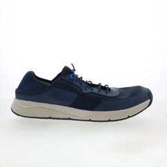 Clarks Davis Low 26164784 Mens Blue Leather Lace Up Lifestyle Sneakers Shoes